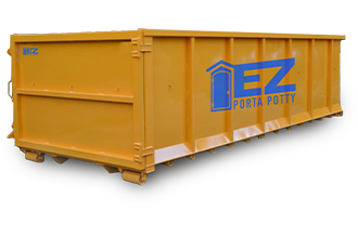 Image of a yellow dumpster