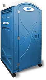 Blue portable toilet